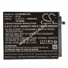 Helyettes�t� t�blag�p akku Pad 6S Pro 12,4 BP50 4900mAh 19,06Wh