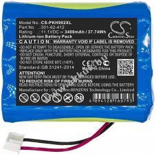 Helyettes�t� m�r�m�szer akku P 9020 / 301-62-412 3400mAh 37.74Wh