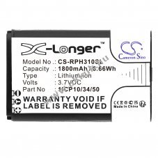 Helyettes�t� m�r�m�szer akku HygroPalm HP31 1ICP10/34/50 1800mAh 6.66Wh Li-Ion