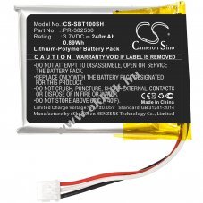Helyettes�t� okos�ra akku Ambit 1 PR-382530 240mAh 0.89Wh