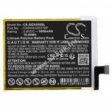 Helyettes�t� gps akku SkyCaddie SX550 CXDHA 695776P 5000mAh 19Wh
