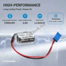 Helyettes�t� plc vez�rl� elem Sonnenschein Sonnecell SL-350 ER14250 3.6V 1200mAh