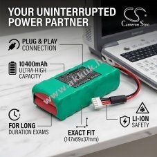 Helyettes�t� orvosi eszk�z akku SonoScape MySonoU5 BT-14.4V-5.2A 10400mAh 153.92Wh