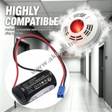 Helyettes�t� plc vez�rl� elem Fuji CR2/3 8.L 1700mAh 5.1Wh BERG-2P csatlakoz�val