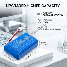 Helyettes�t� orvosi eszk�z akku Hawkmed HK-100 AEC903466 1800mAh 13.32Wh
