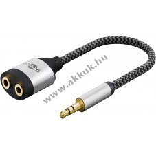 Goobay AUX adapter 1-b�l 2-be sztere� 3,5mm 0,18m