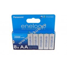 Panasonic eneloop BK-3MCDE/8HH AA Mignon ceruza akku 1,2V 2000mAh 8db/csomag NiMH