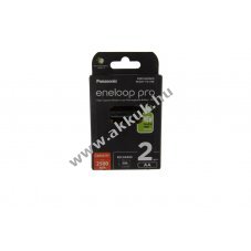 Panasonic eneloop PRO BK-3HCDE/2CP AA Mignon ceruza akku 1,2V 2450mAh 2db/csomag NiMH