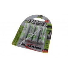 Ansmann 5030792 AA Mignon ceruza akku 1,2V 1,3Ah 4db/csomag NiMH