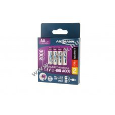 Ansmann akku AA Mignon ceruza 2000mAh 4db/csomag elem Li-Ion