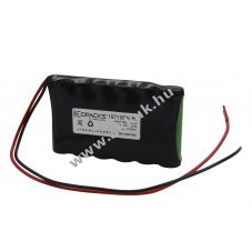 Helyettes�t� akku AA 7,2V 1600mAh v�sz- �s biztons�gi vil�g�t�s 25cm k�bel NiMH