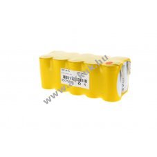Helyettes�t� akku NC Sub C 12V 1,5Ah v�sz- �s biztons�gi vil�g�t�s Faston 6,3/4,8mm zsugorozott F2x5