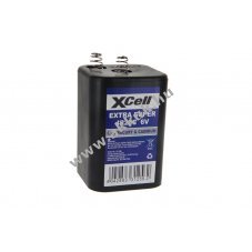 Xcell cink-sz�n 4R25 spir�lrug�s �rintkez� elem 6V 9,5Ah