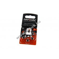 Rayovac V13 hall�k�sz�l�k elem 1,40V 6db/csomag cink-leveg�