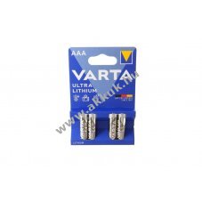 Varta Ultra Lithium 6103 AAA (mikro) 1,5V 1,1Ah l�tium elem