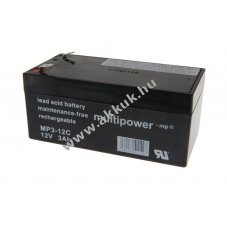 Multipower MP3-12C MPC3-12 12V 3Ah akku 6,3mm Faston �lom