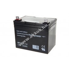 Multipower �lom akku MP34-12C, MPC34-12I 12V 34Ah Pb