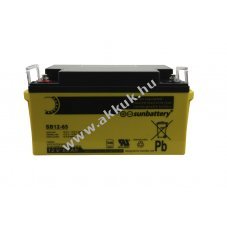 SUN SB12-65V0 12V 65Ah akku VDS G104073 348x167x178mm 21,3kg M6 csavaros csatlakoz� AGM