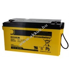 SUN HC12-80 M6 High Cycle 12V 80Ah akku AGM