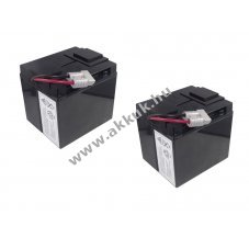 Helyettes�t� akku APC RBC11 2db akkublokk k�belcsatlakoz�val