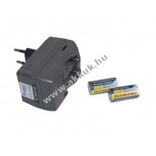 Kett�s t�lt� CR123 2db akkumul�torral Li-Ion