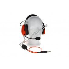 TITAN Ground Support hall�sv�d� headset libanyak mikrofon Inline-PTT 6,35mm jack csatlakoz�