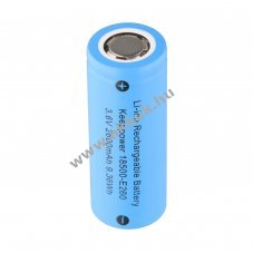 Keeppower 18500-E260 akku 3,6V-3,7V 2600mAh lapos fej 49,2x18,3mm Li-ion