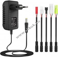 RC h�l�zati t�lt� 2-10 cell�s pack, 2.4V - 12V Ni-MH/Ni-CD, t�bblf�le csatlakoz�val