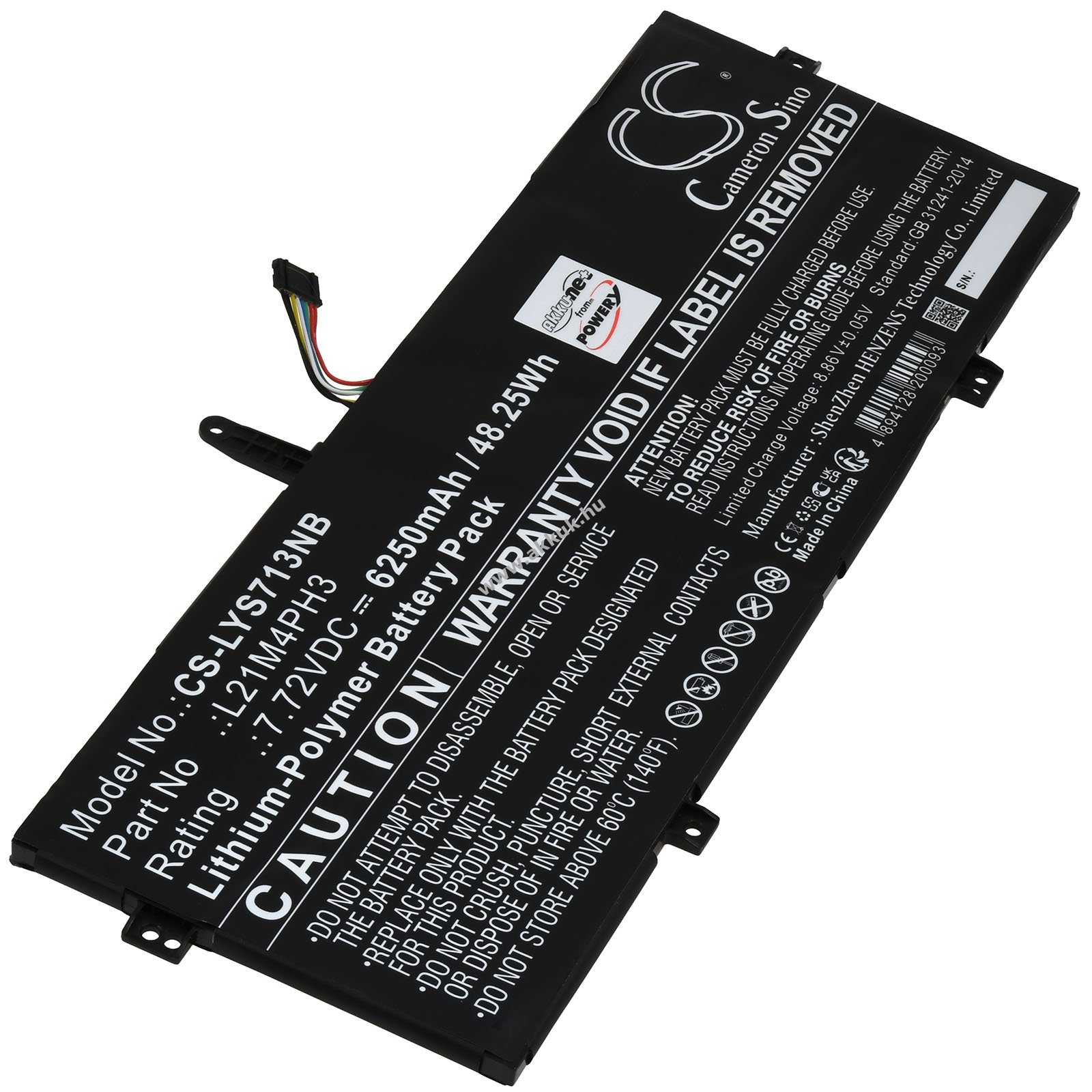 Lenovo Yoga Slim 7 Carbon 13IAP7 82U90077IX helyettesítő laptop akku 7,72V 6250mAh 48wh Li-Polymer