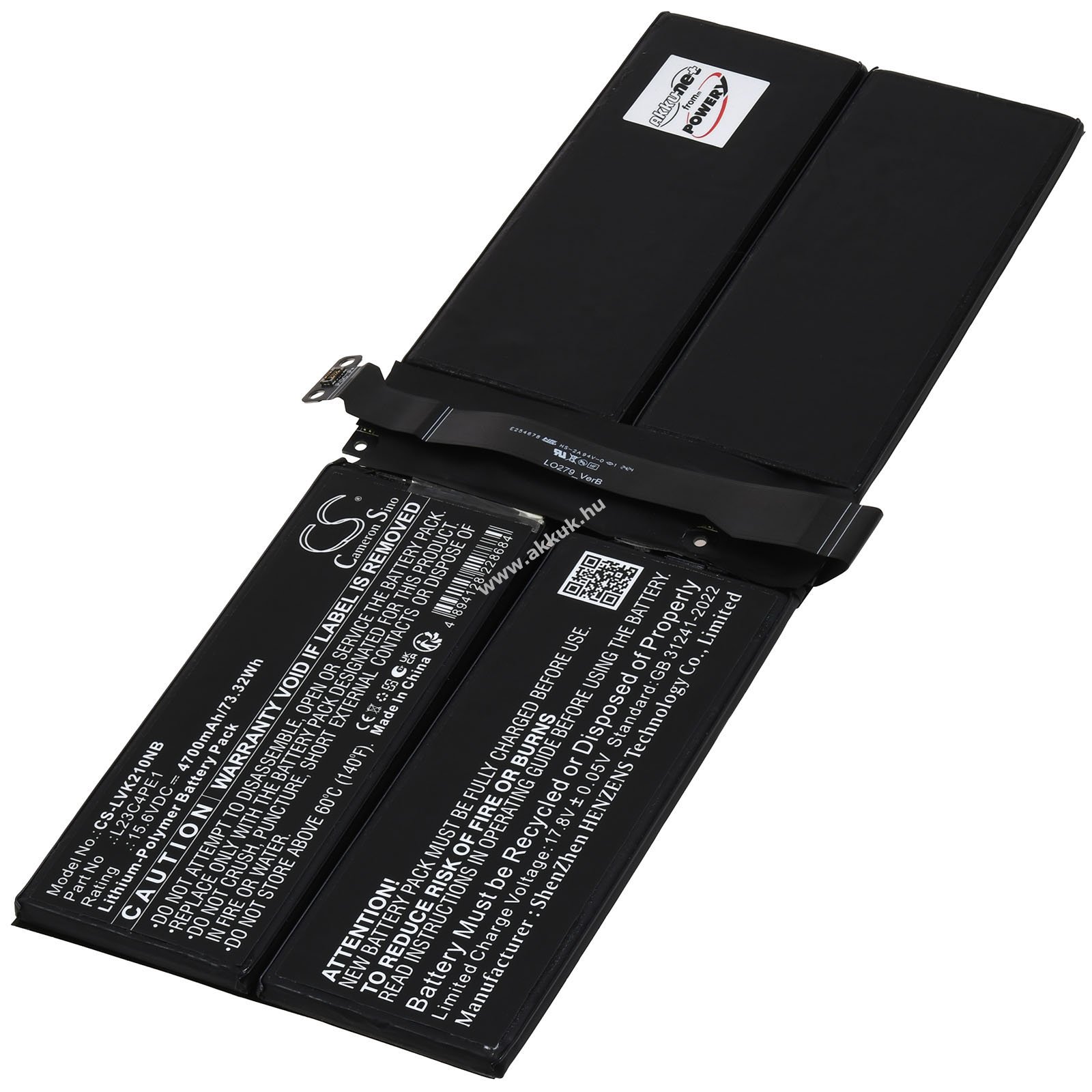 Lenovo 21KR0011ID helyettesítő laptop akku 15,6V 4700mAh 73Wh Li-Polymer