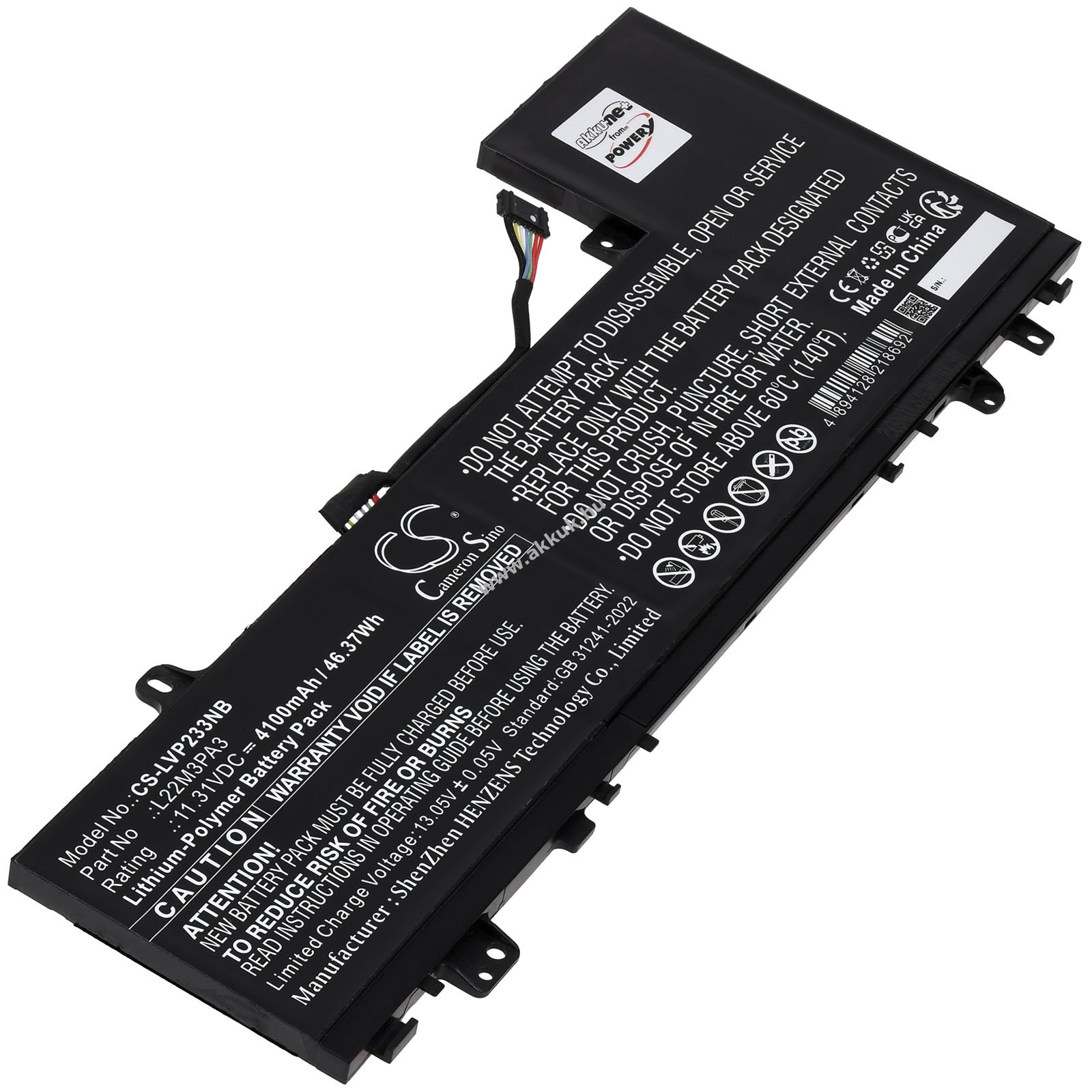 Helyettesítő laptop akku Lenovo IdeaPad Slim 5 14ABR8 82XE001MHH