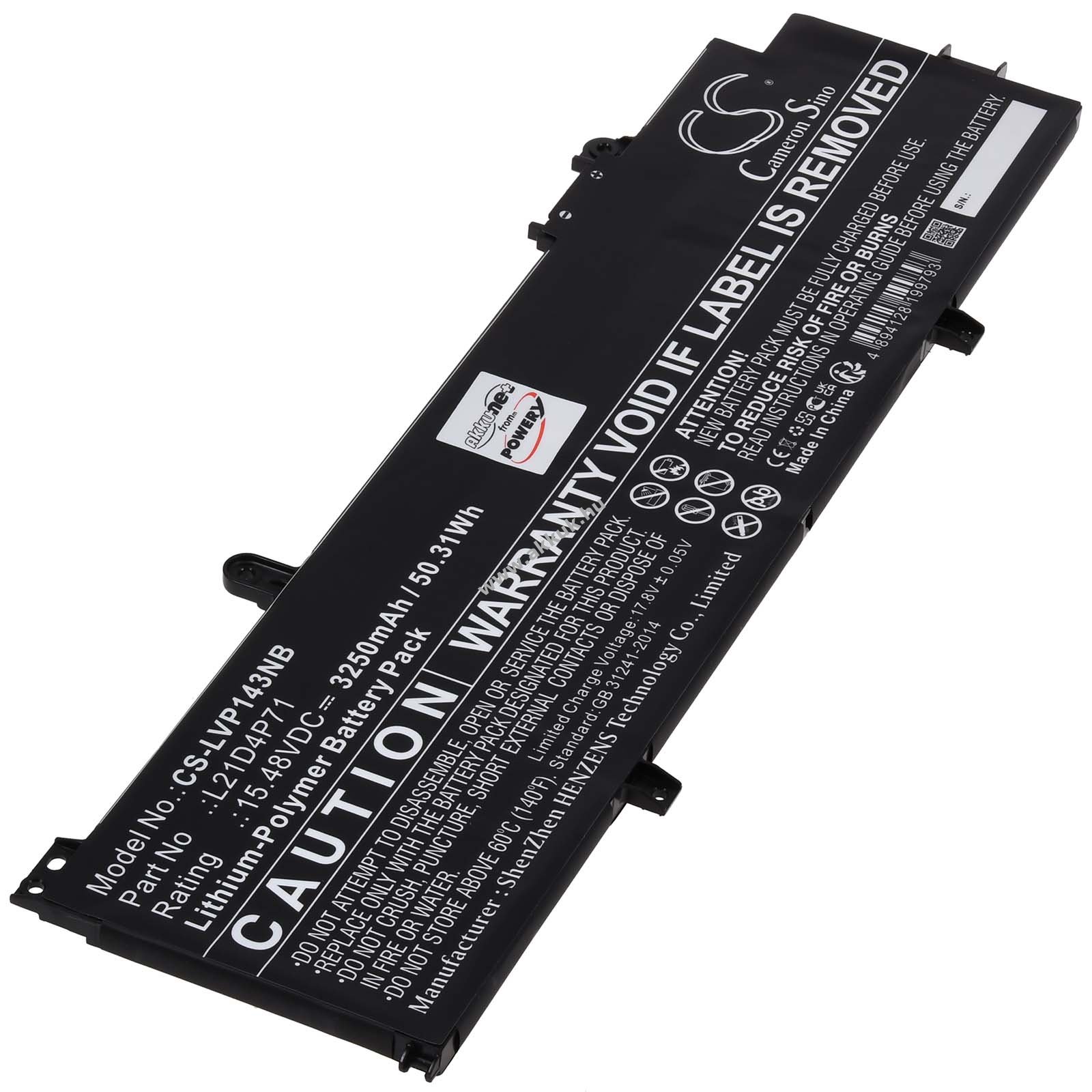 Helyettesítő kompatibilis akku Lenovo típus 5B10W51863 5B10W51864 5B10W51866