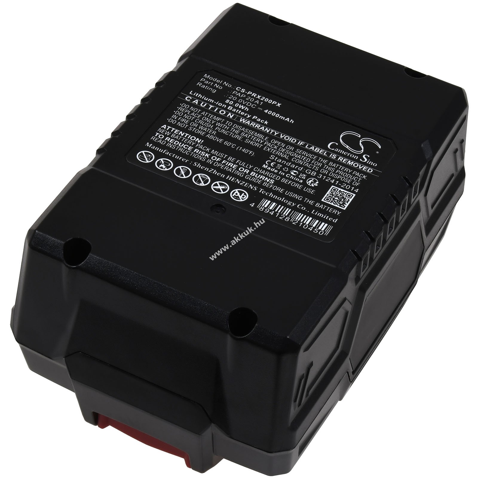 XXL-Helyettesítő kompatibilis akku Parkside típus PAP 20 B3 20V 4000mAh 4Ah - A készlet erejéig