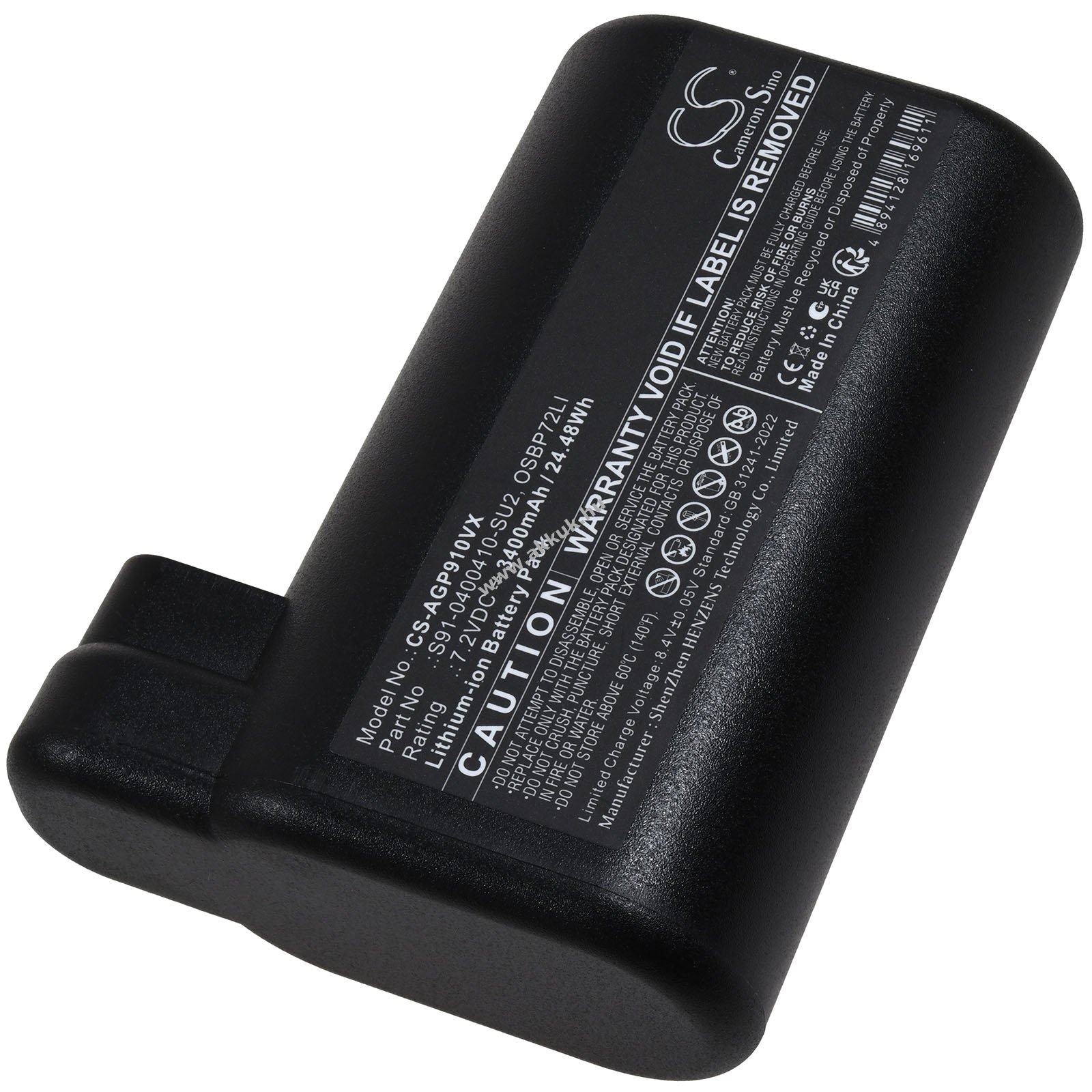Electrolux 900277469 helyettesítő robotporszívó akku 7,2V 3400mAh 24Wh Li-Ion