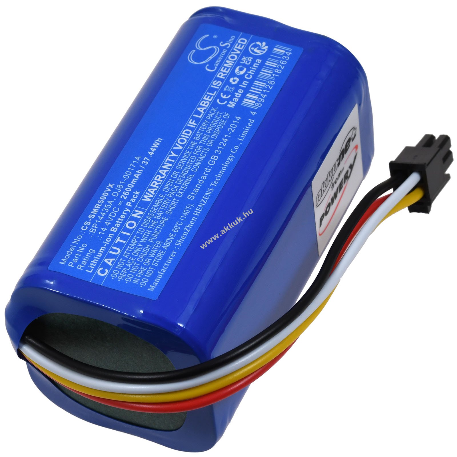Midea típus BP14433A helyettesítő akku 14,4V 2600mAh 37Wh Li-Ion
