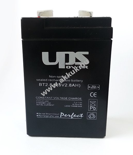 Ólom akku 6V 2,8Ah (UPS POWER) típus BT2.8-6