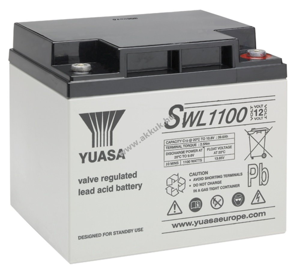 Ólom akku 12V 39,6Ah (YUASA) típus SWL1100