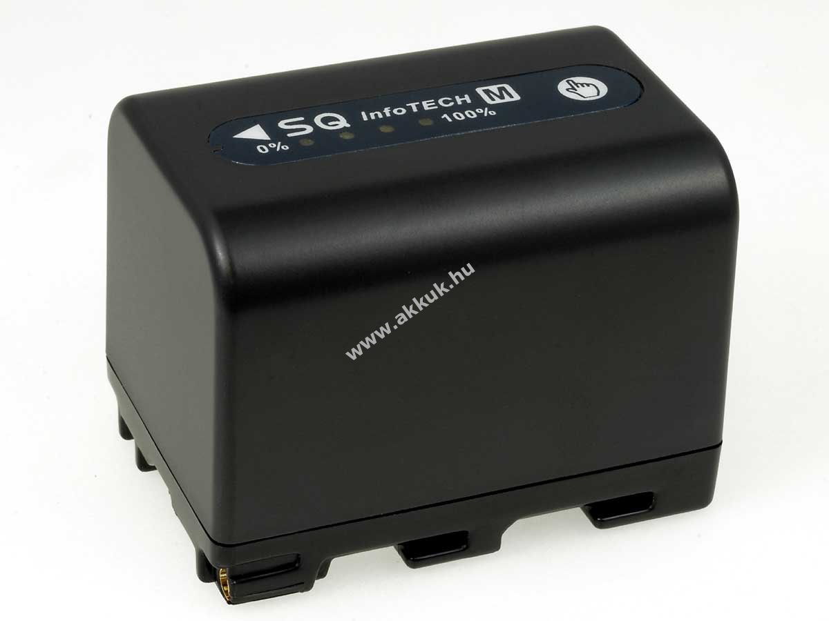 Helyettesítő akku Sony videokamera DCR-PC115E 2800mAh antracit (LED kijelzős)