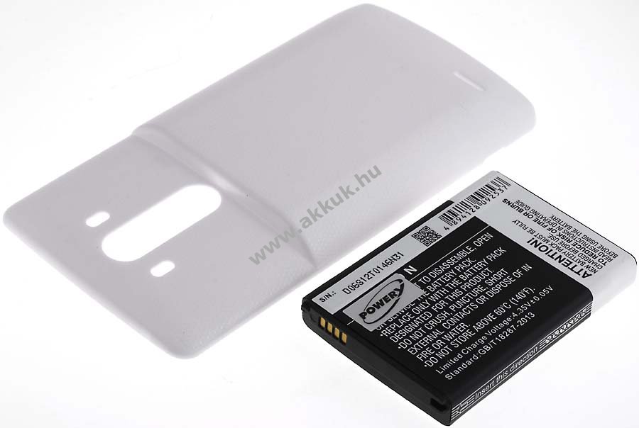 Helyettesítő akku LG LS990 LTE fehér 6000mAh