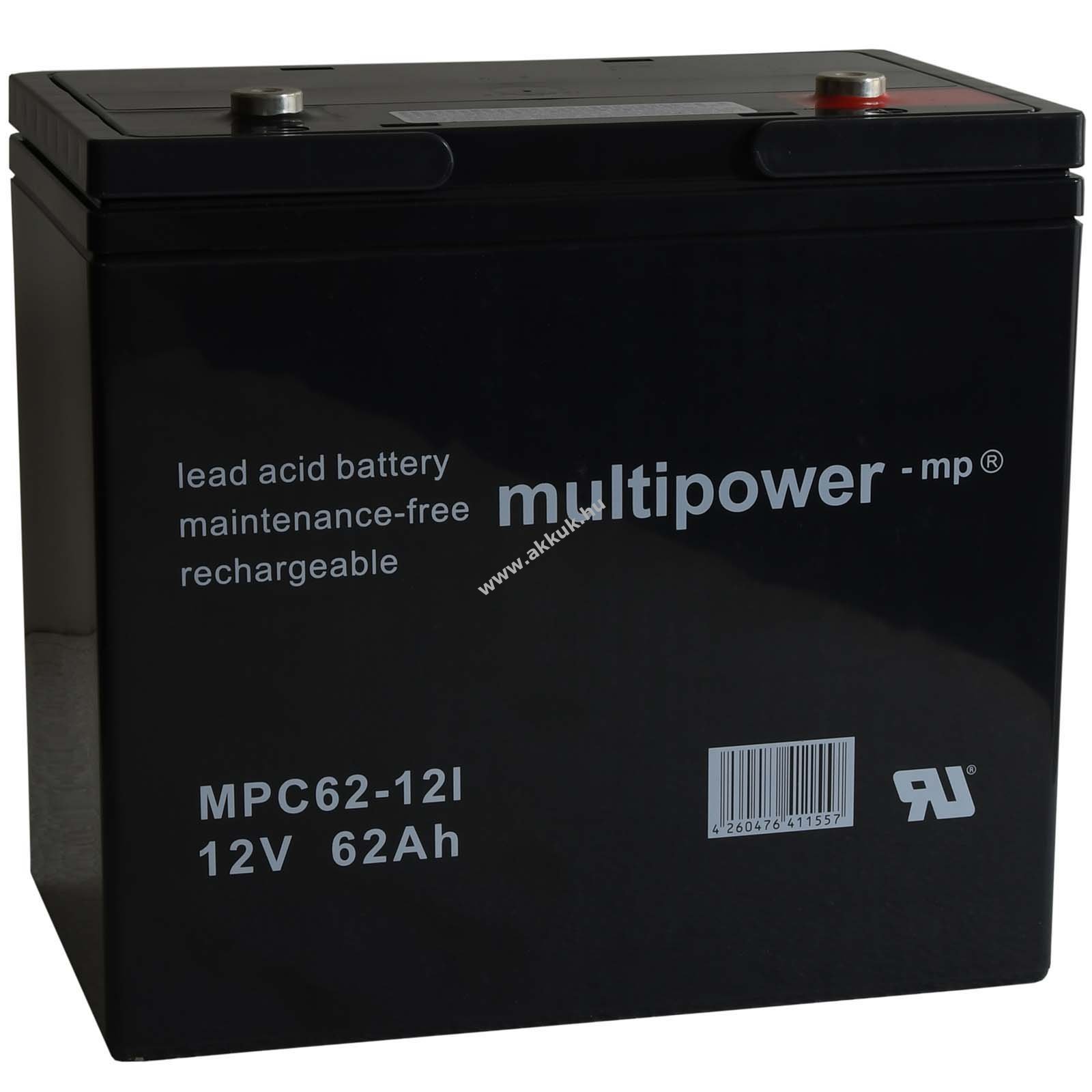 Ólom akku Multipower elektromos kerekesszék Invacare Ranger II RWD (ciklusálló, ciklikus)