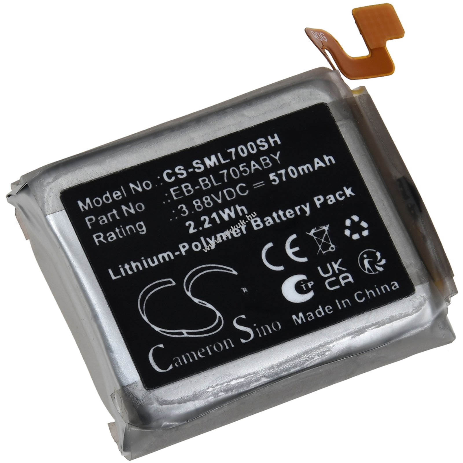 Samsung SM-L705F helyettesítő okosóra akku 3,88V 570mAh 2,2Wh Li-Polymer