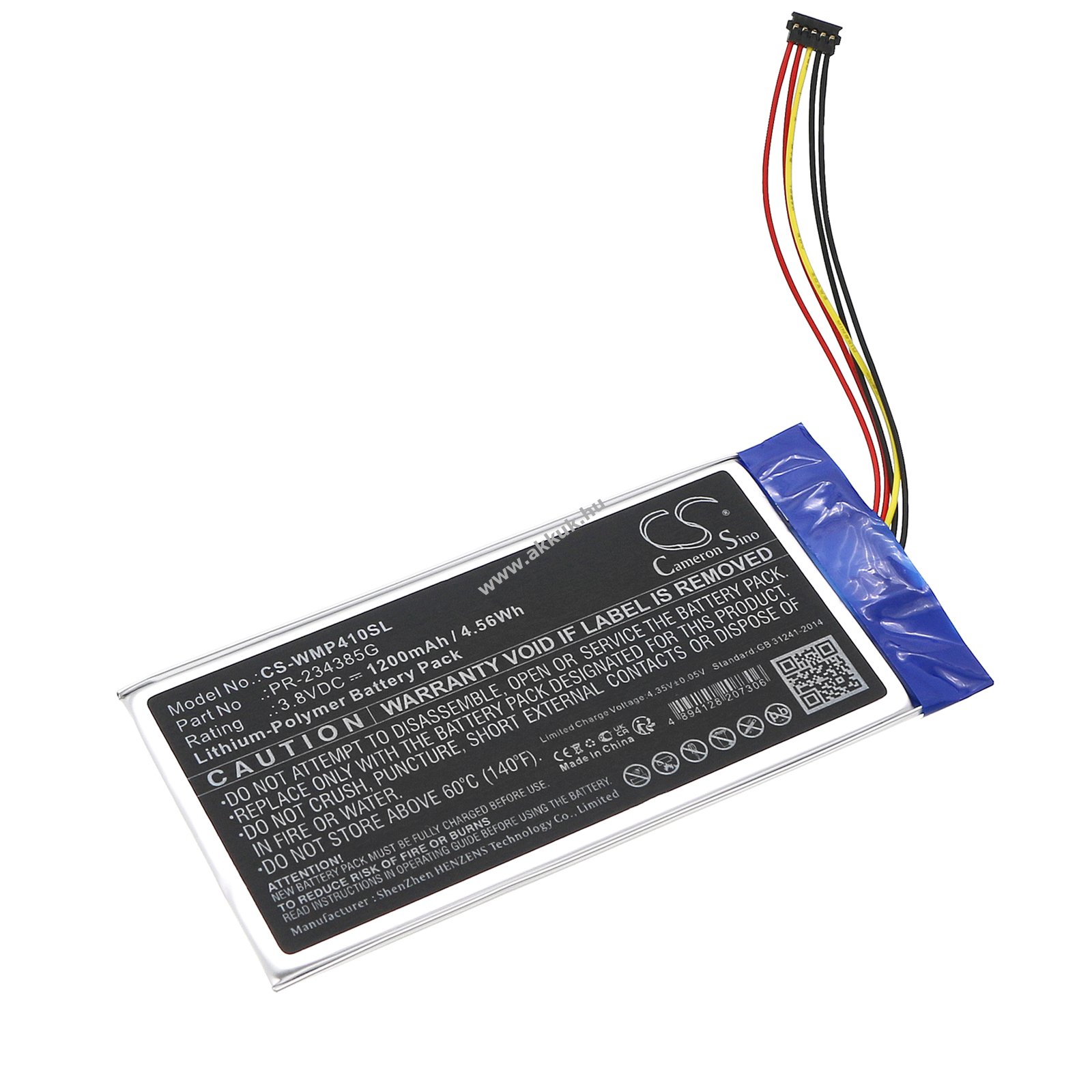 Grafik- Wacom CTL6100 helyettesítő tablet akku 3,8V 1200mAh 4,5Wh Li-Polymer