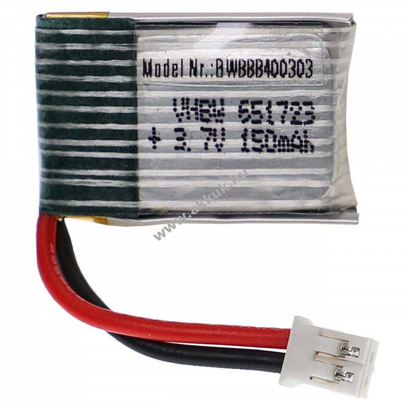 Helyettesítõ modell / RC Akku 3.7V, Li-Po, 150mAh, PH 2.0 csatlakozó