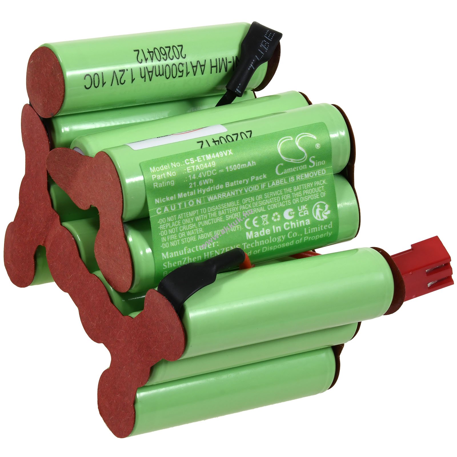 ETA 0449 90000 helyettesítő vezeték nélküli porszívó akku 14,4V 1500mAh 22Wh NiMH