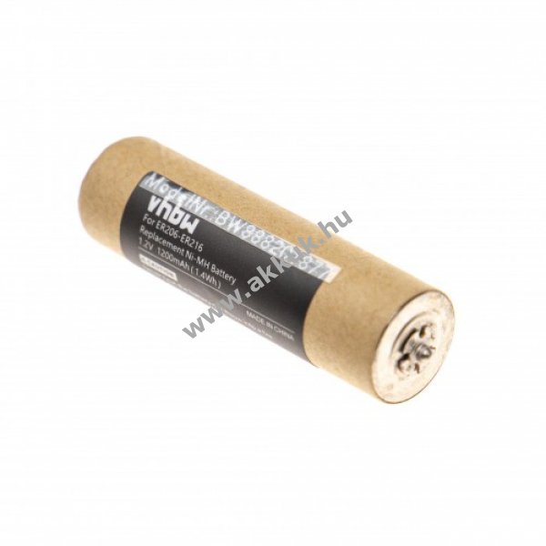 Helyettesítõ akku Panasonic ER206, ER216, Ni-MH, 1.2V, 1200mAh típus WER213L2504