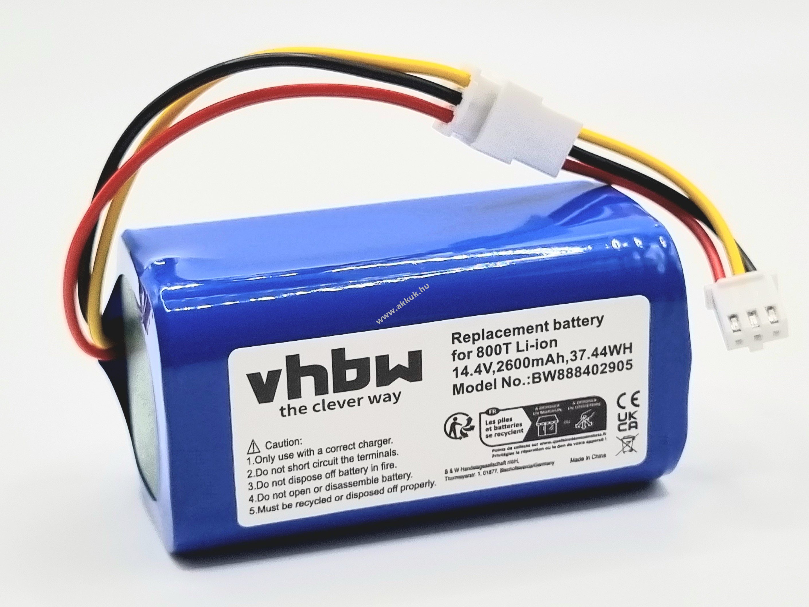 Helyettesítõ akku Proscenic 800T típus INR18650-M25-4S1P 2600mAh
