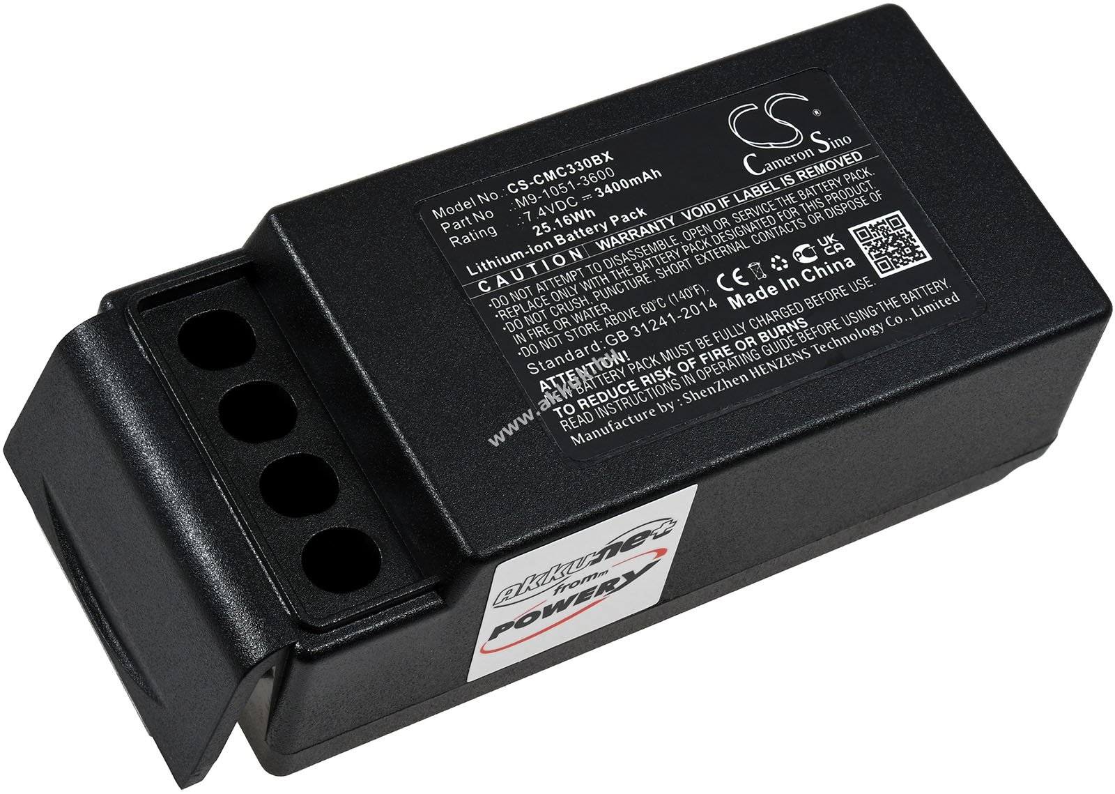 XXL-Helyettesítő akku Cavotec típus MC-EX-BATTERY3