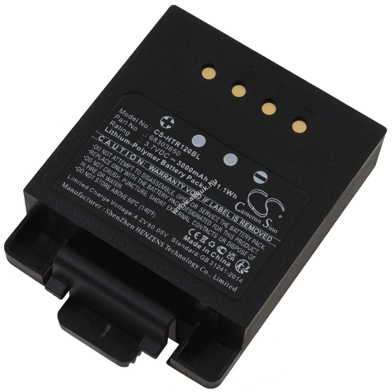 Helyettesítő Hetronic típus 68303650 akku