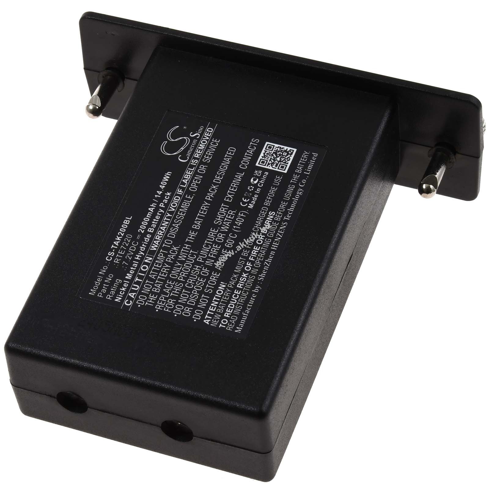 Helyettesítő akku Teletec típus RTE7220