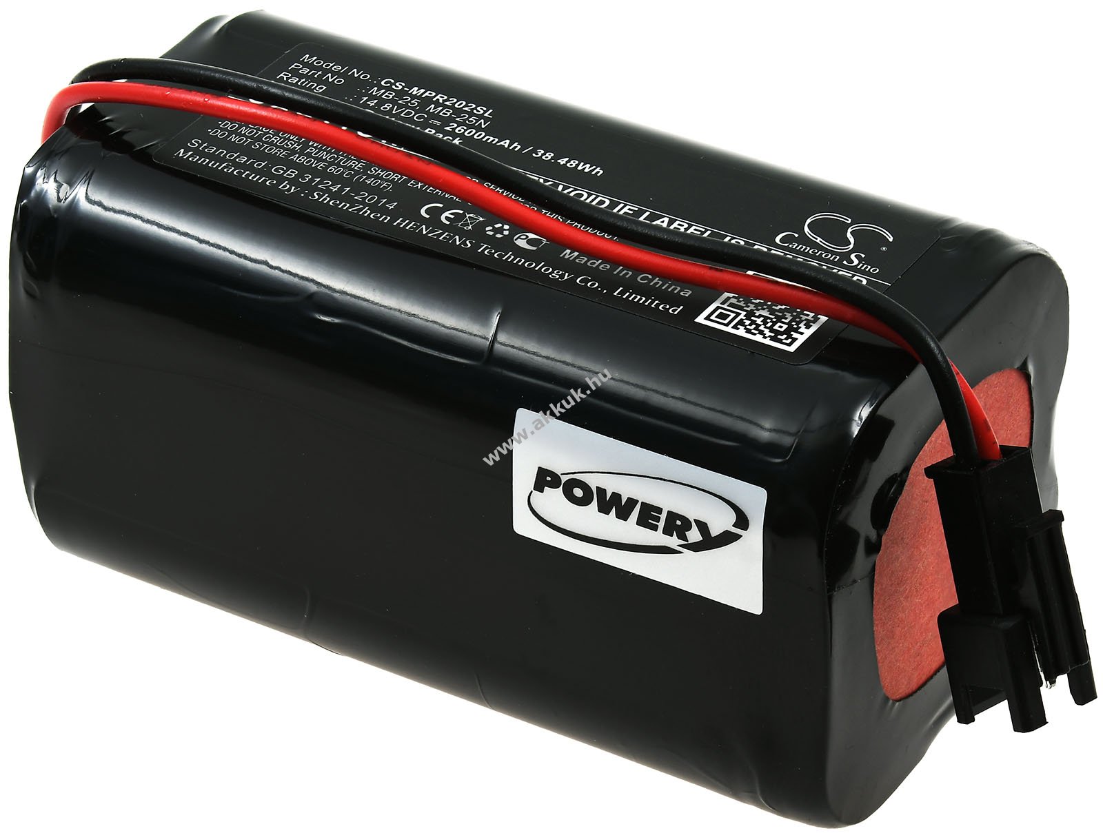 Helyettesítő akku Mipro típus MB-25N